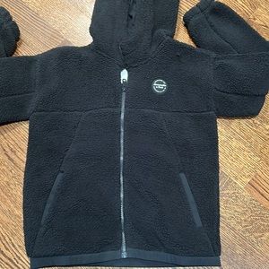 Kids black fleece jacket